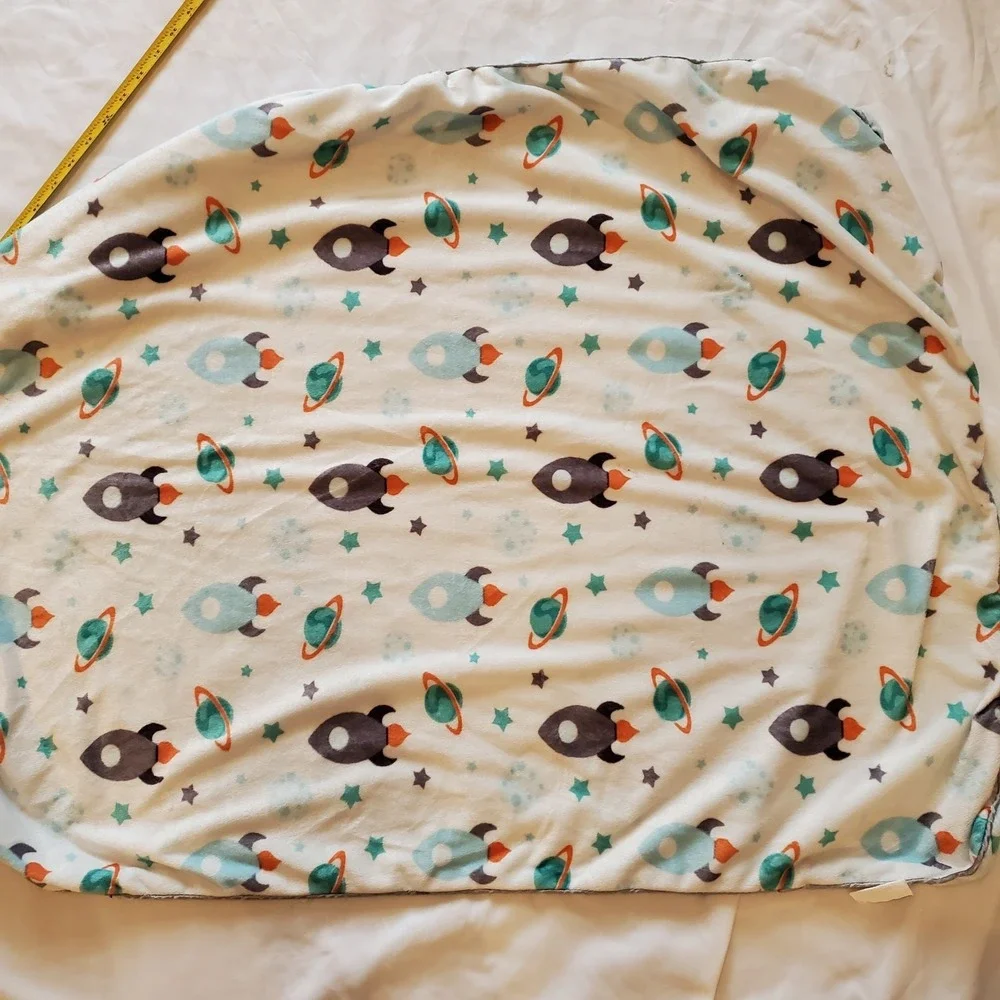 S.L. Home Fashions Spaceships Stars‎ Sherpa Infant Blanket Planet